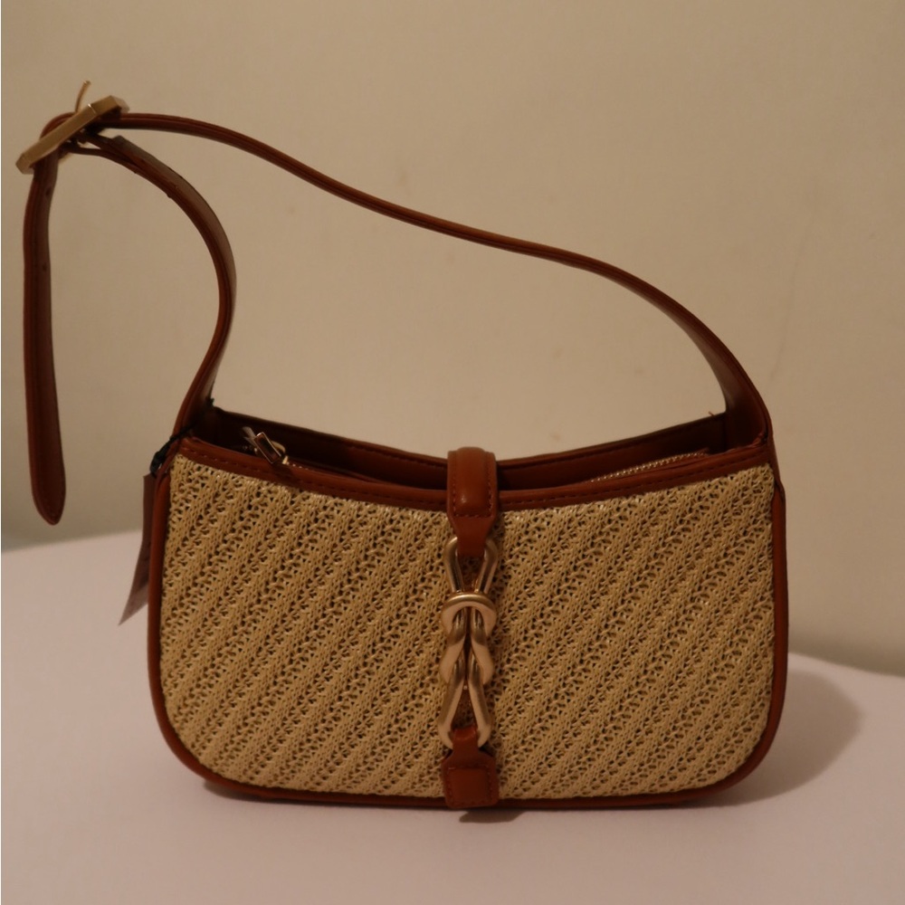 Aldo Tan and Cream Shoulder Bag